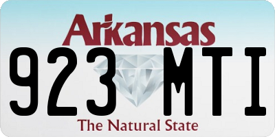 AR license plate 923MTI