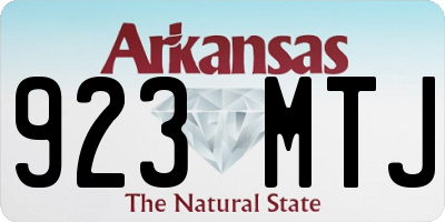 AR license plate 923MTJ