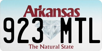 AR license plate 923MTL