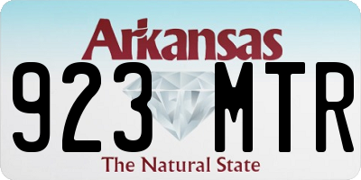 AR license plate 923MTR