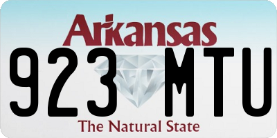 AR license plate 923MTU