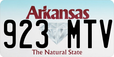 AR license plate 923MTV