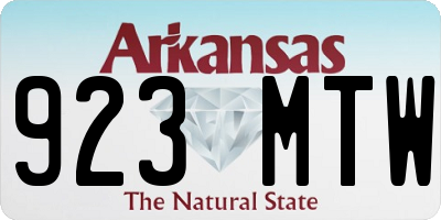 AR license plate 923MTW