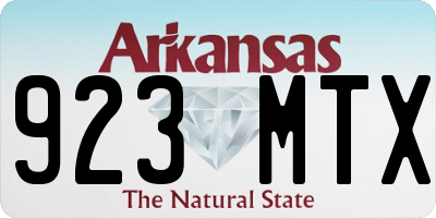 AR license plate 923MTX