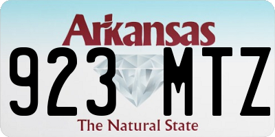 AR license plate 923MTZ