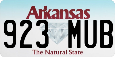 AR license plate 923MUB