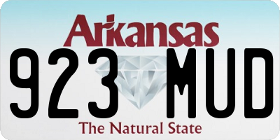 AR license plate 923MUD