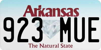 AR license plate 923MUE