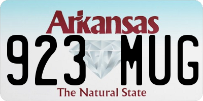 AR license plate 923MUG
