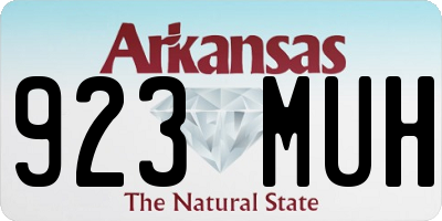 AR license plate 923MUH