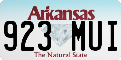 AR license plate 923MUI