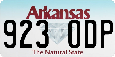 AR license plate 923ODP