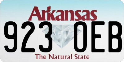 AR license plate 923OEB