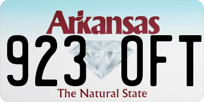 AR license plate 923OFT