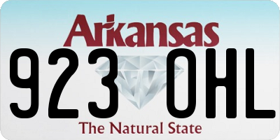 AR license plate 923OHL