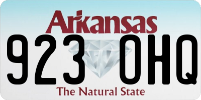 AR license plate 923OHQ