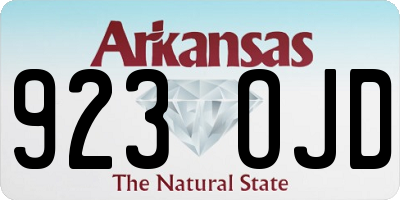 AR license plate 923OJD