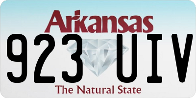 AR license plate 923UIV