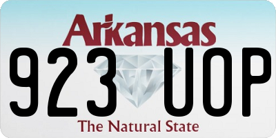 AR license plate 923UOP