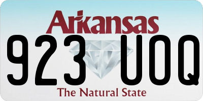 AR license plate 923UOQ