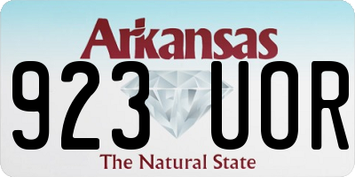 AR license plate 923UOR