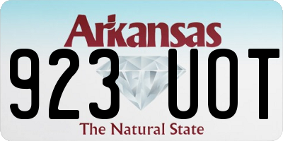 AR license plate 923UOT