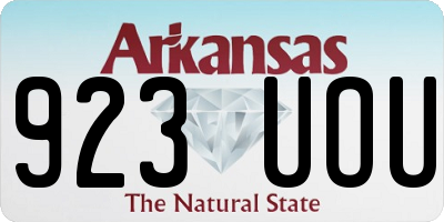 AR license plate 923UOU