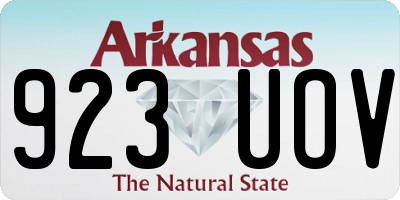 AR license plate 923UOV