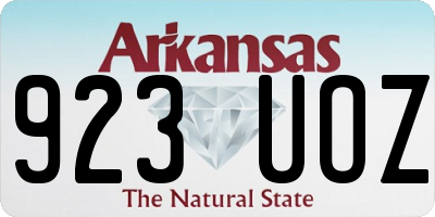 AR license plate 923UOZ