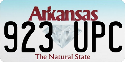 AR license plate 923UPC
