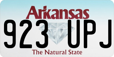AR license plate 923UPJ