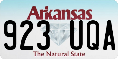 AR license plate 923UQA