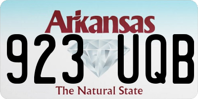 AR license plate 923UQB