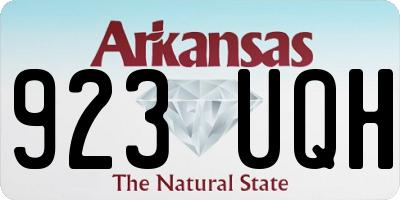AR license plate 923UQH