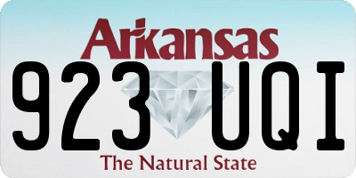 AR license plate 923UQI