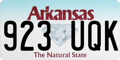 AR license plate 923UQK
