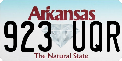 AR license plate 923UQR