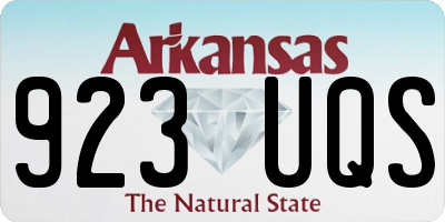 AR license plate 923UQS