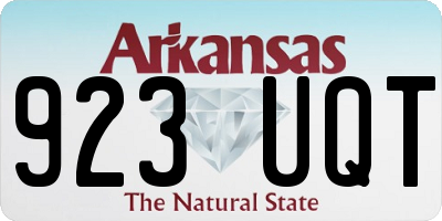 AR license plate 923UQT