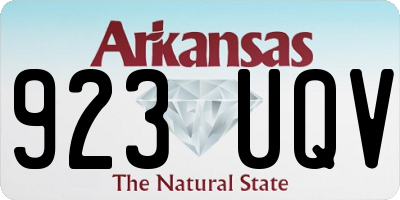 AR license plate 923UQV