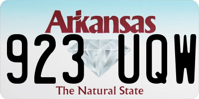 AR license plate 923UQW