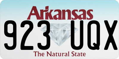 AR license plate 923UQX
