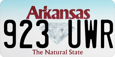 AR license plate 923UWR