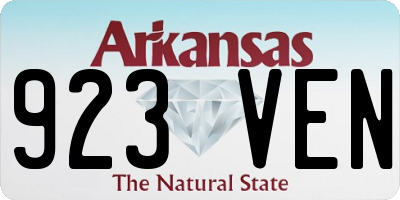 AR license plate 923VEN