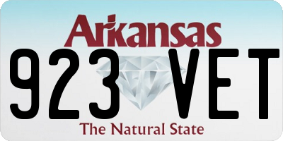 AR license plate 923VET