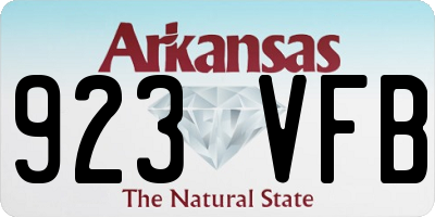 AR license plate 923VFB