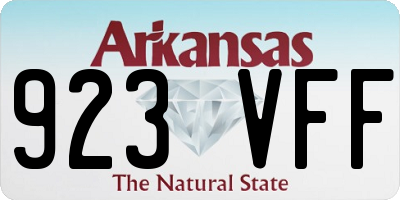 AR license plate 923VFF