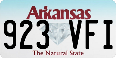 AR license plate 923VFI
