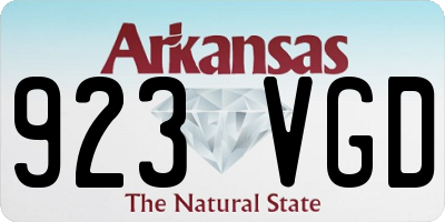 AR license plate 923VGD