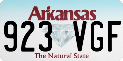 AR license plate 923VGF